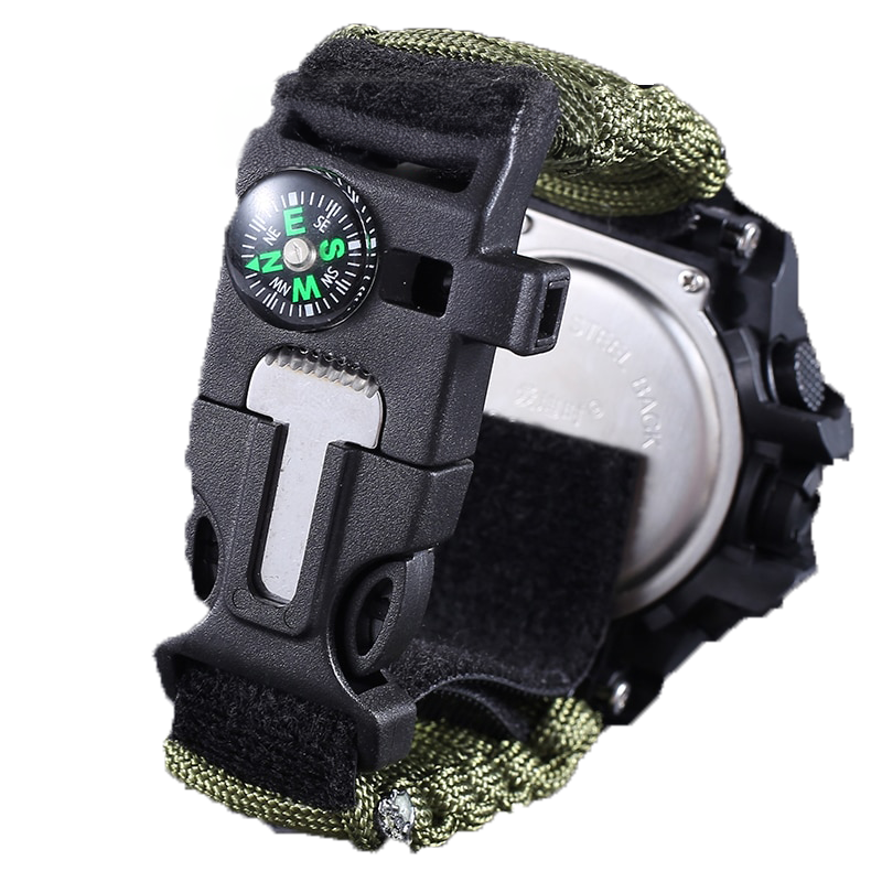 Digital watch with compass